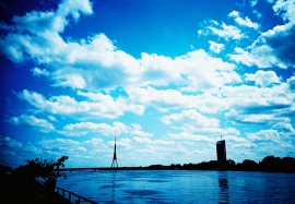 Radio and TV Tower across the Daugava River, Riga