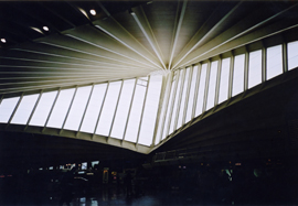 Photo of a feature window inside Bilbao airport